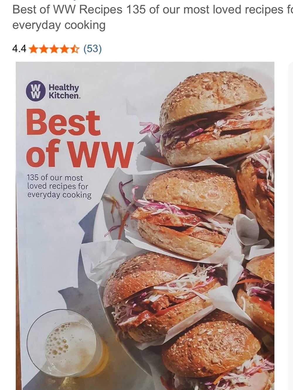 Weight Watchers Best of WW Cookbook - White & Orange Cover